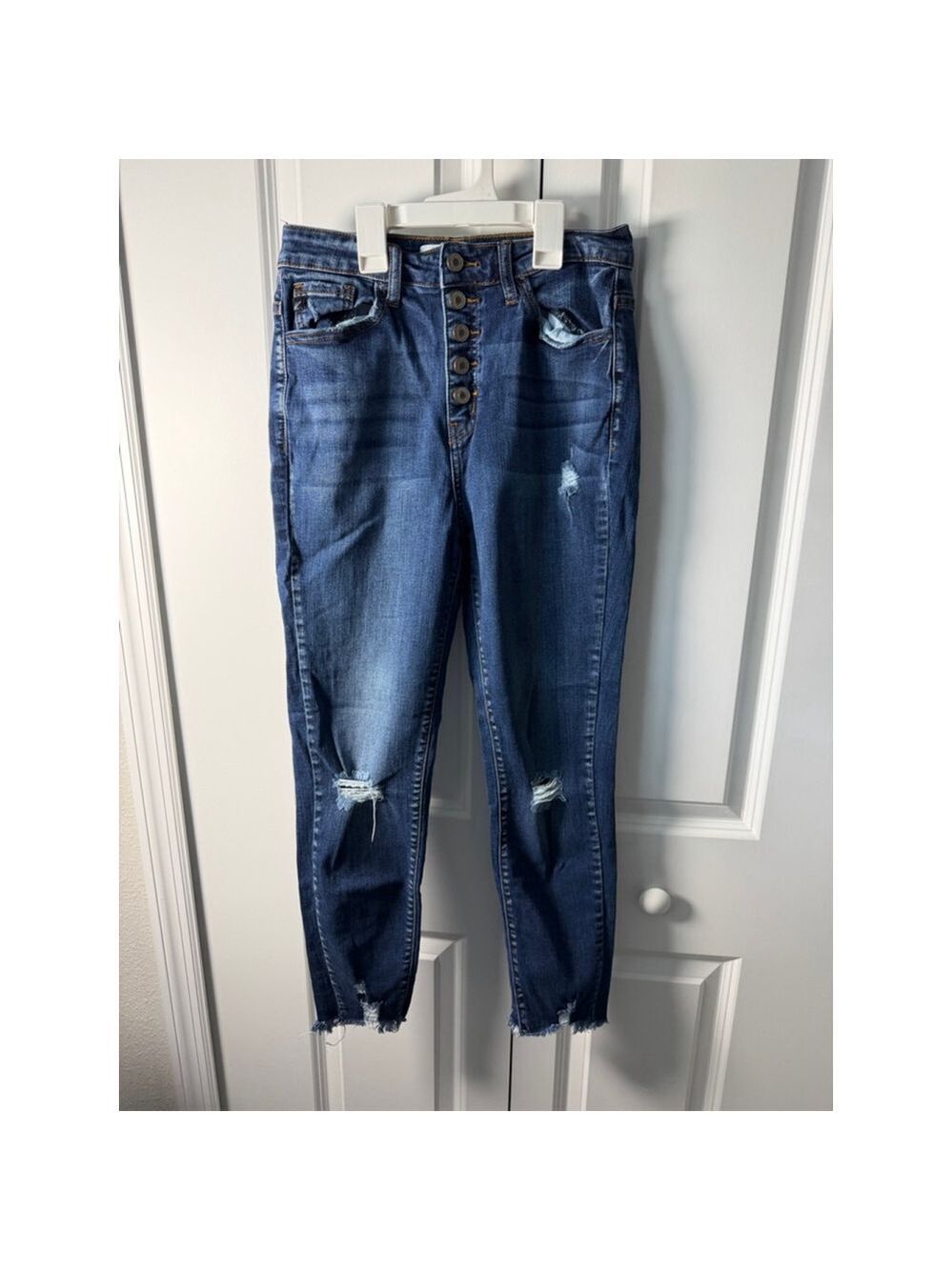KanCan Blue Distressed Skinny Jeans Juniors 5